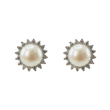 925 Silver Freshwater Pearl Stud Earrings